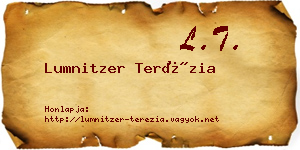 Lumnitzer Terézia névjegykártya